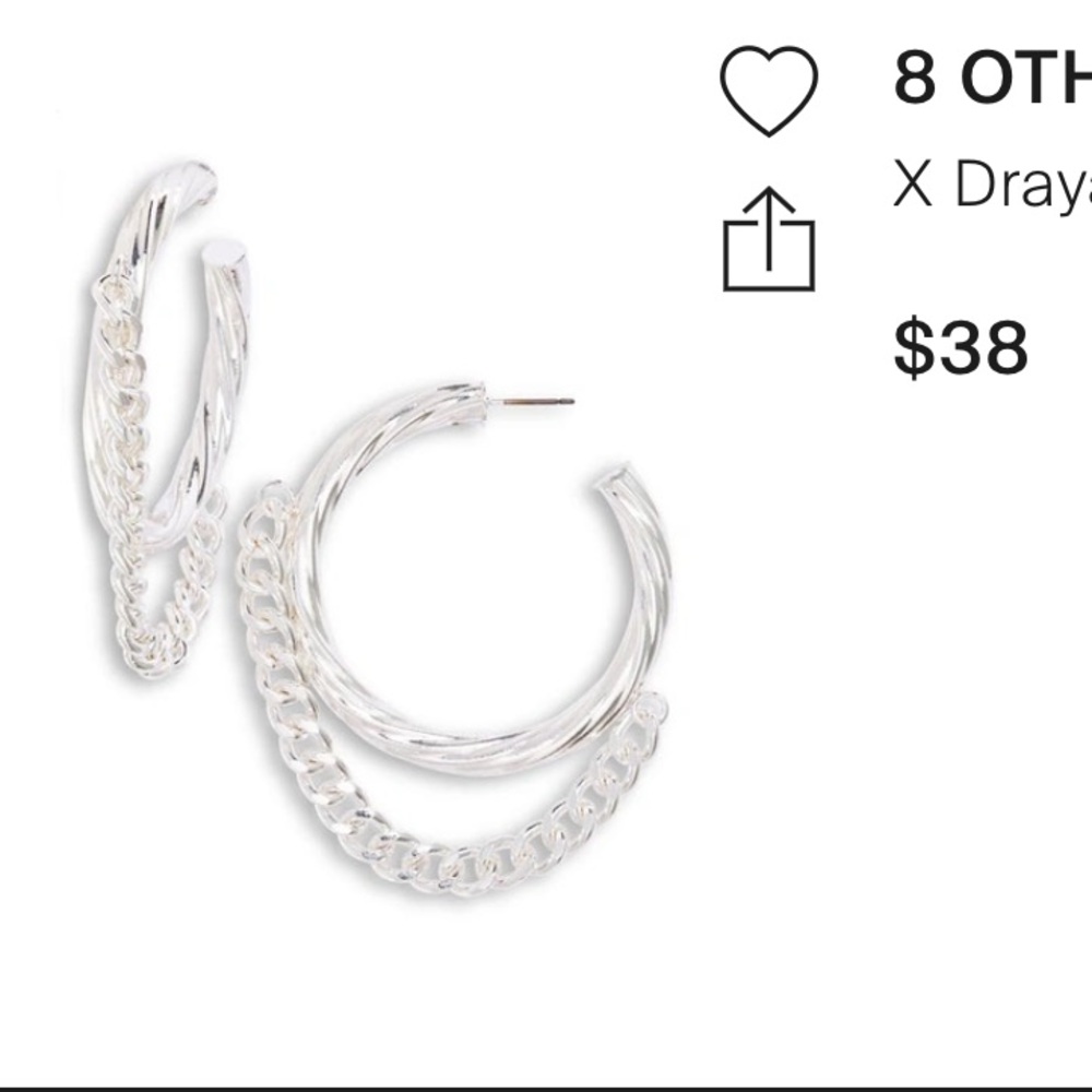NWT 8 Other Reasons Draya Michele double or nothing earrings